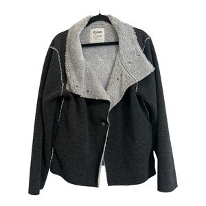 Dylan Women's Charcoal and Light Gray Teddy Jacket